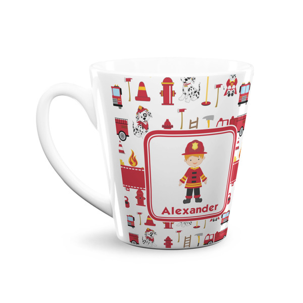 Firefighter Character 12 Oz Latte Mug - Front