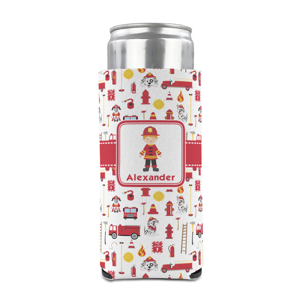 Firefighter Character 12oz Tall Can Sleeve - FRONT (on can)