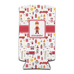 Firefighter Character Can Cooler (tall 12 oz) (Personalized)