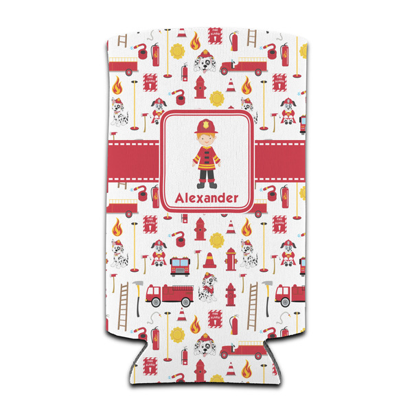 Custom Firefighter Character Can Cooler (tall 12 oz) (Personalized)