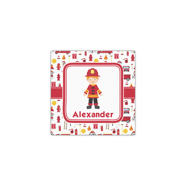 Firefighter Character 12x12 - Canvas Print - Front View