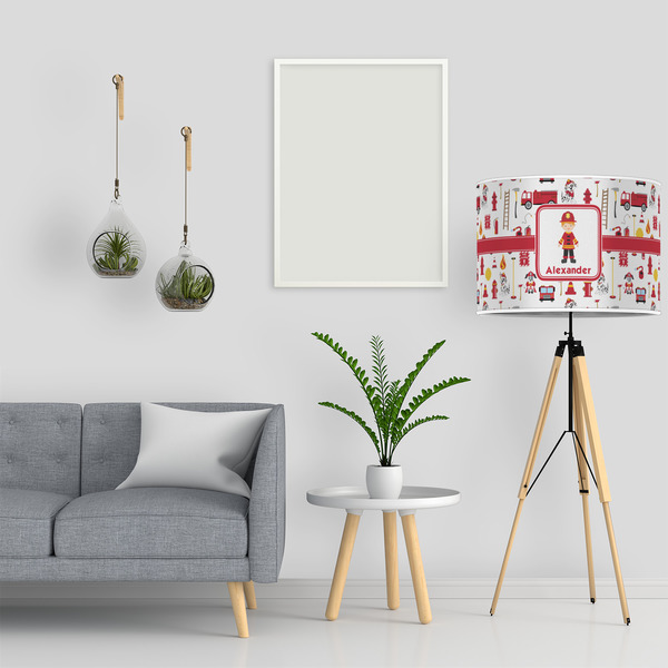 Firefighter Character 16" Drum Lampshade - LIFESTYLE