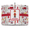 Firefighter Character 16" Drum Pendant Lamp - Fabric (Personalized)
