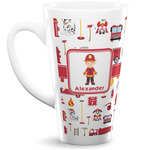 Firefighter Character 16 Oz Latte Mug (Personalized)