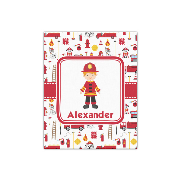 Firefighter Character 16x20 - Canvas Print - Front View