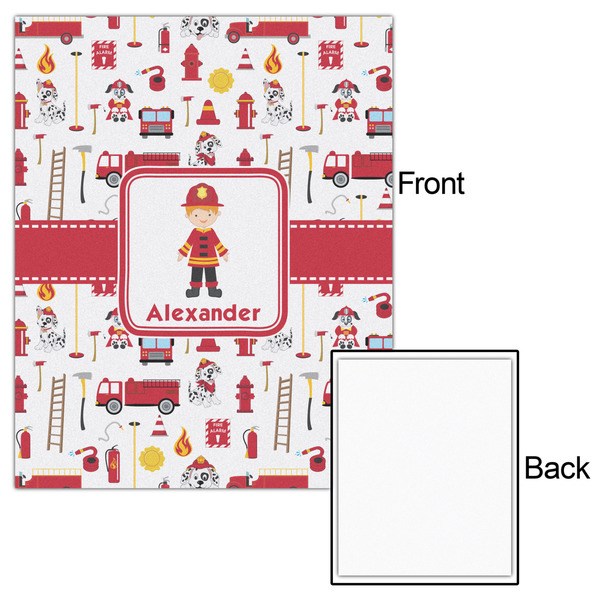 Firefighter Character 16x20 - Matte Poster - Front & Back