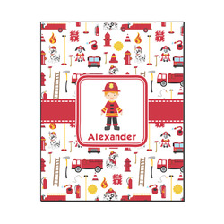Firefighter Character Wood Print - 16x20 (Personalized)