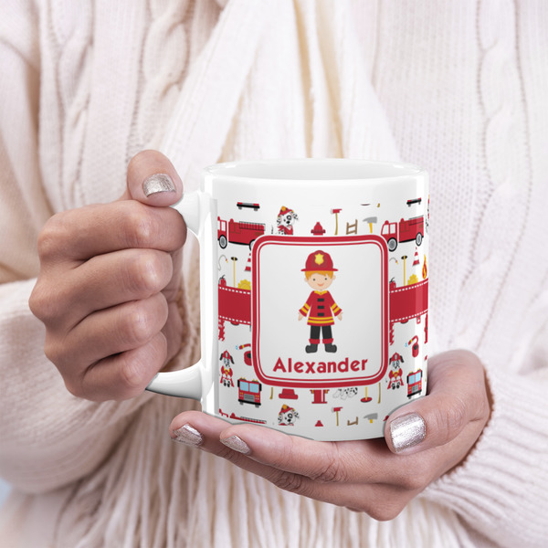 Firefighter Character 20oz Coffee Mug - LIFESTYLE