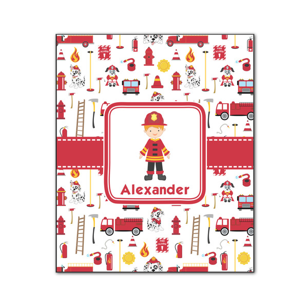 Custom Firefighter Character Wood Print - 20x24 (Personalized)