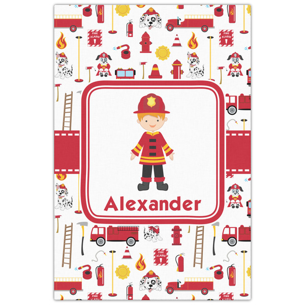 Firefighter Character 20x30 - Canvas Print - Front View