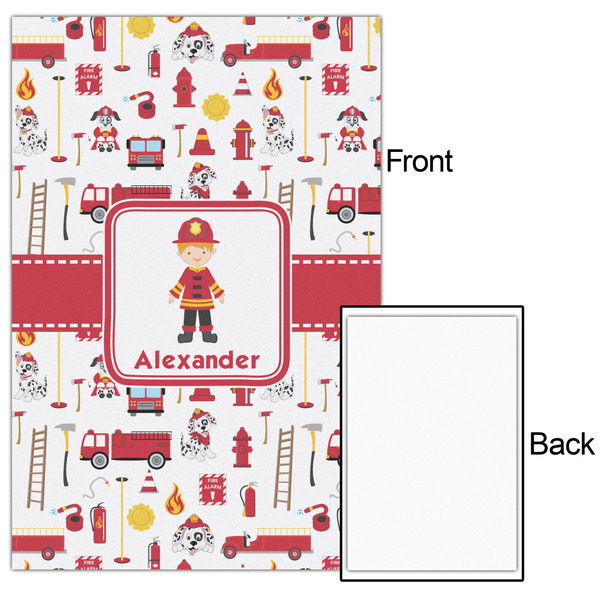 Firefighter Character 20x30 - Matte Poster - Front & Back