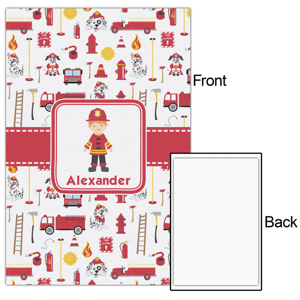 Firefighter Character 24x36 - Matte Poster - Front & Back