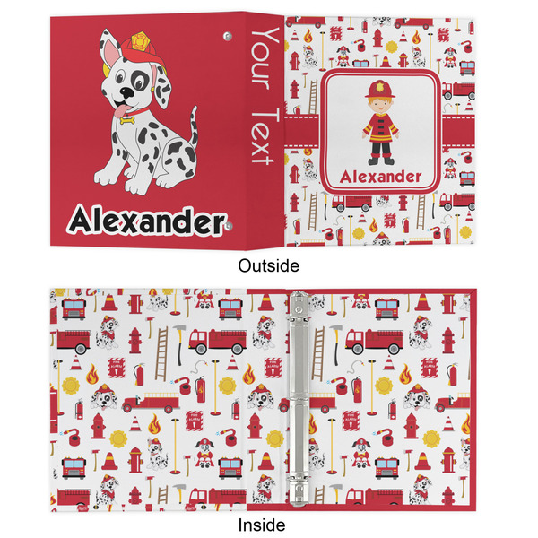 Firefighter Character 3 Ring Binders - Full Wrap - 1" - APPROVAL