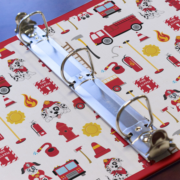 Firefighter Character 3 Ring Binders - Full Wrap - 1" - DETAIL