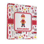 Firefighter Character 3 Ring Binder - Full Wrap - 1" (Personalized)