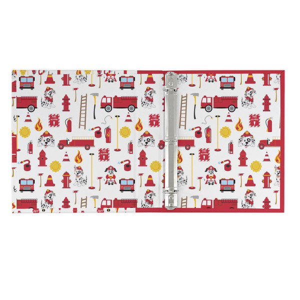 Firefighter Character 3 Ring Binders - Full Wrap - 1" - OPEN INSIDE