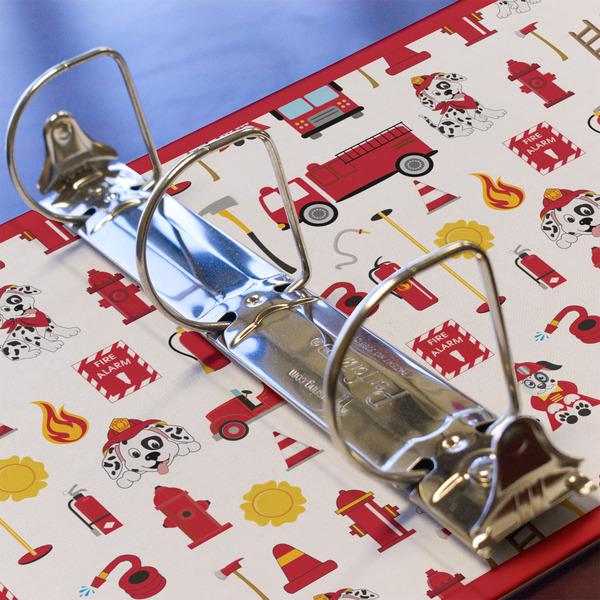 Firefighter Character 3 Ring Binders - Full Wrap - 2" - DETAIL