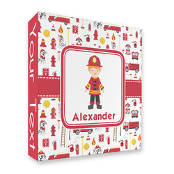 Firefighter Character 3 Ring Binder - Full Wrap - 2" (Personalized)