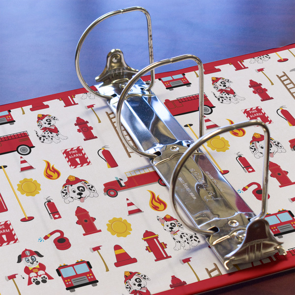 Firefighter Character 3 Ring Binders - Full Wrap - 3" - DETAIL