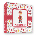 Firefighter Character 3 Ring Binder - Full Wrap - 3" (Personalized)