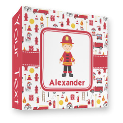 Firefighter Character 3 Ring Binder - Full Wrap - 3" (Personalized)