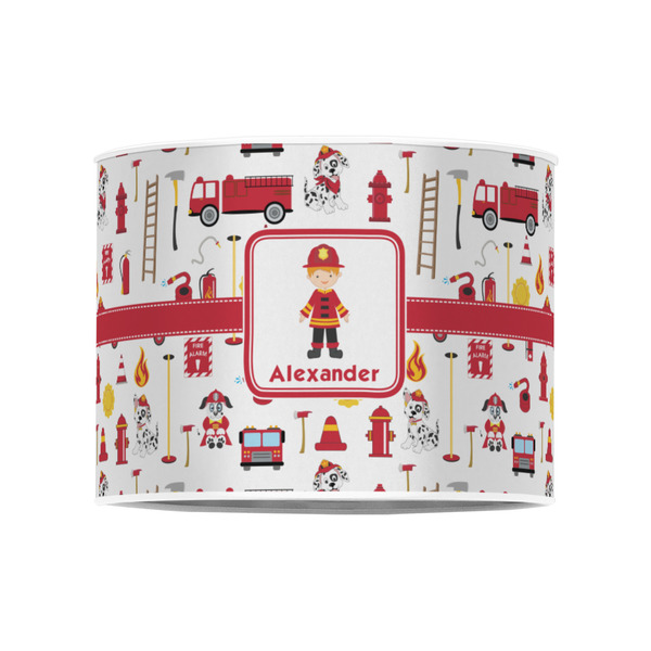 Firefighter Character 8" Drum Lampshade - FRONT (Poly Film)