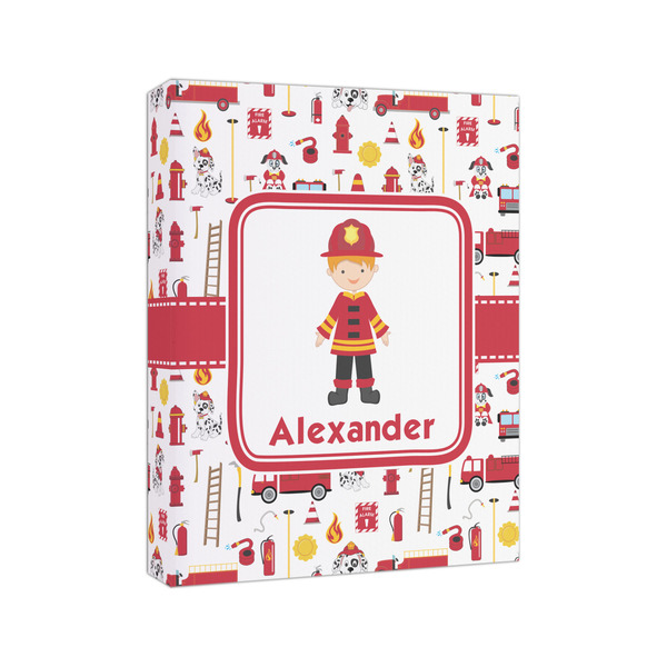 Firefighter Character 8x10 - Canvas Print - Angled View