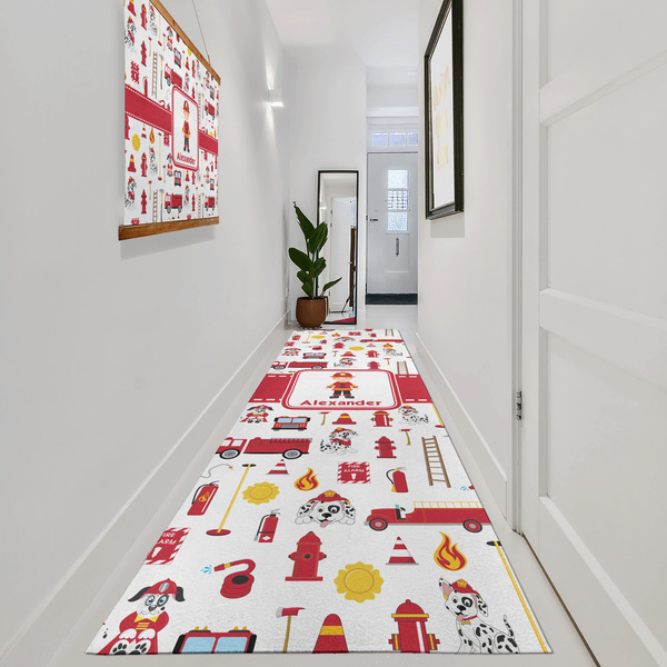 Firefighter Character Area Rug Sizes - In Context (vertical)