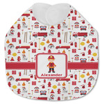 Firefighter Character Jersey Knit Baby Bib w/ Name or Text