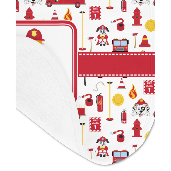 Firefighter Character Baby Bib - AFT detail