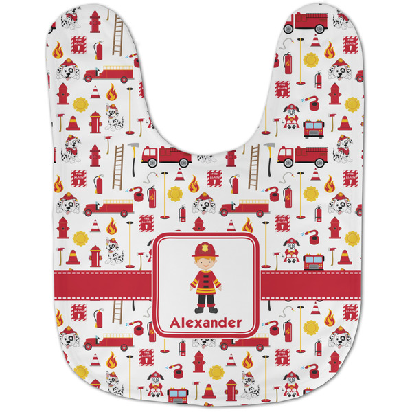 Firefighter Character Baby Bib - AFT flat
