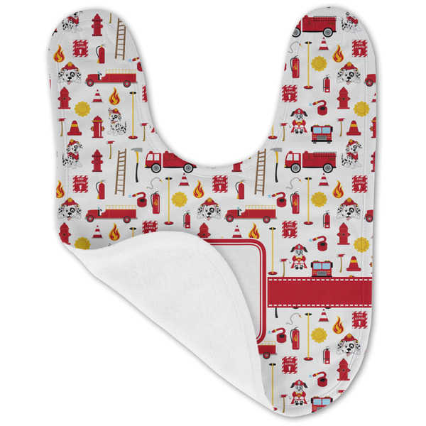Firefighter Character Baby Bib - AFT folded