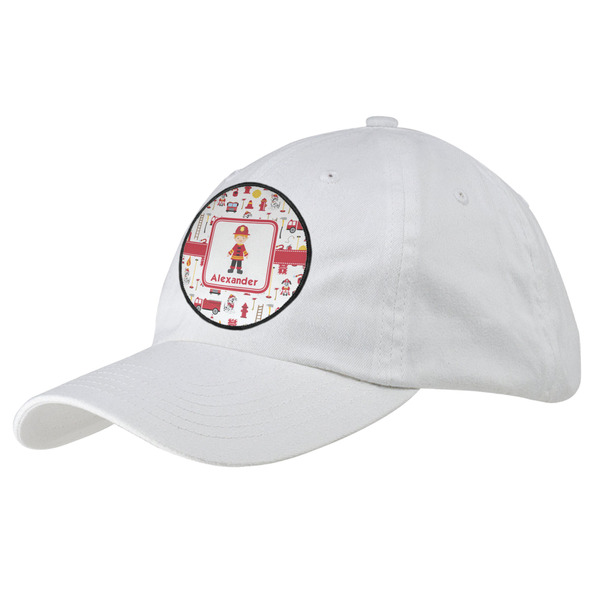 Custom Firefighter Character Baseball Cap - White (Personalized)