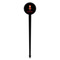 Firefighter Character Black Plastic 4" Food Pick - Round - Single Pick