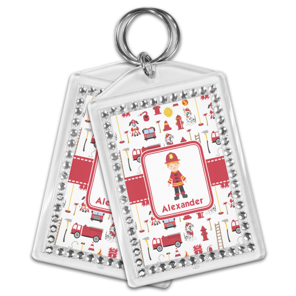 Firefighter Character Bling Keychain - MAIN