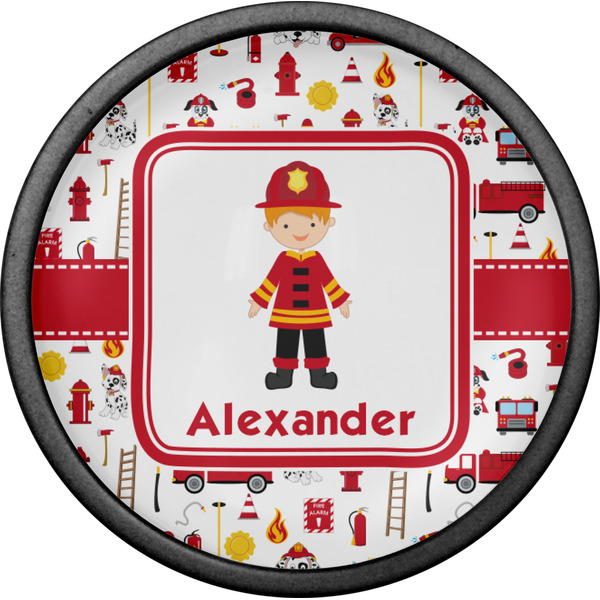 Firefighter Character Cabinet Knob - Black - Front