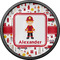 Firefighter Character Cabinet Knob - Black - Front