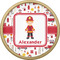 Firefighter Character Cabinet Knob - Gold - Front