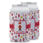 Firefighter Character Can Cooler (12 oz) w/ Name or Text
