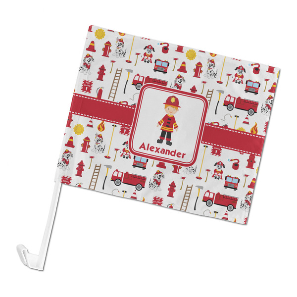 Custom Firefighter Character Car Flag - Large (Personalized)