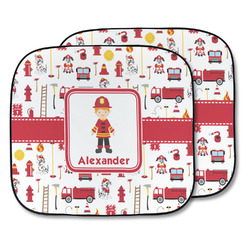 Firefighter Character Car Sun Shade - Two Piece (Personalized)