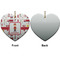 Firefighter Character Ceramic Flat Ornament - Heart Front & Back (APPROVAL)