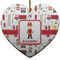 Firefighter Character Heart Ceramic Ornament w/ Name or Text