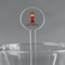 Firefighter Character 5.5" Round Plastic Stir Sticks - Clear (Personalized)