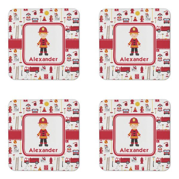Firefighter Character Coaster Set - APPROVAL