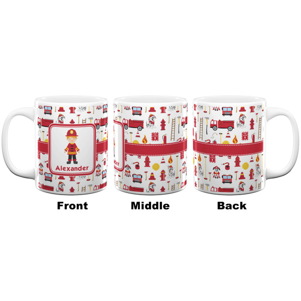 Firefighter Character Coffee Mug - 11 oz - White APPROVAL