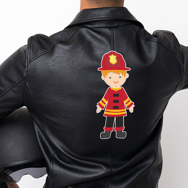 Firefighter Character Custom Shape Iron On Patches - XXXL - APPROVAL