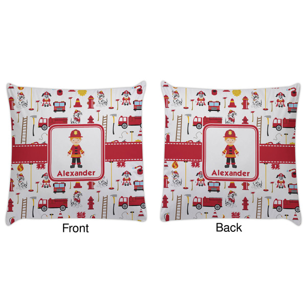 Firefighter Character Decorative Pillow Case - Approval