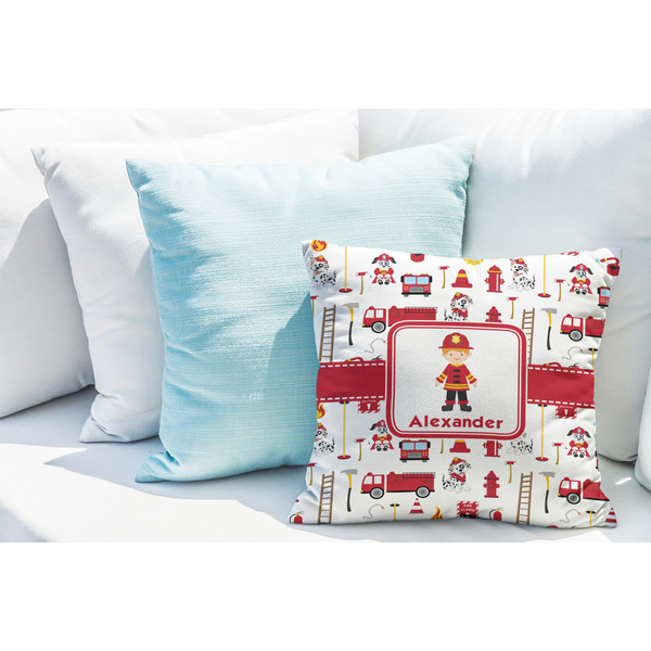 Firefighter Character Decorative Pillow Case - LIFESTYLE 2
