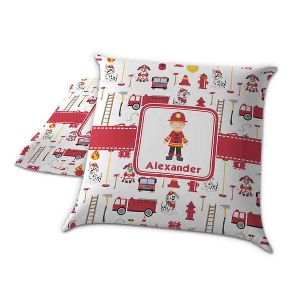 Firefighter Character Decorative Pillow Case - TWO